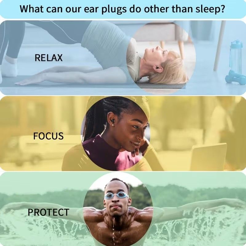 5 Pairs Reusable Christmas Tree Ear Plugs - Anti-Snoring, Swimming, Learning & Sleeping, White TPE Material, Comfortable Fit for All-Day Use, Snoring Device, Holidaythemed Design, Durable Earplugs