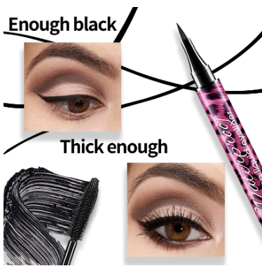 Liquid Eyeliner Pencil 4D Waterproof Mascara Set Cosmetics Eye Liner Thick Curling Mascara Eyebrow Pencil Eyes Makeup
