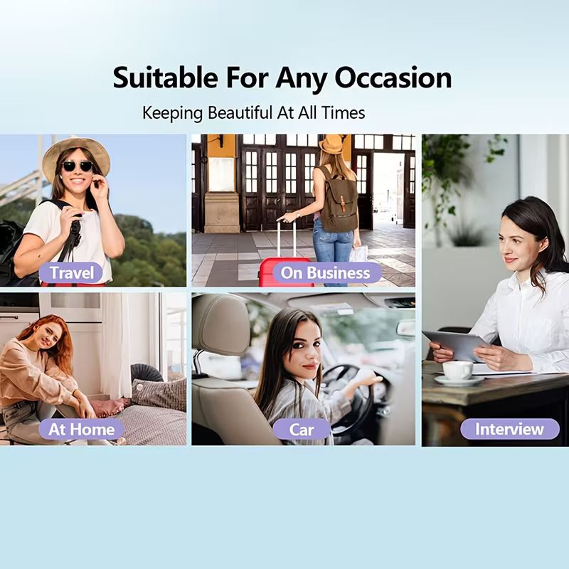 Wireless Straightening Comb | 2-In-1 Curl & Straighten, Quick Heating, Suitable for All Hair Types, Anti-Scald Design, Led Digital Display, Usb Rechargeable, Automatic Power-Off, Lightweight  Portable