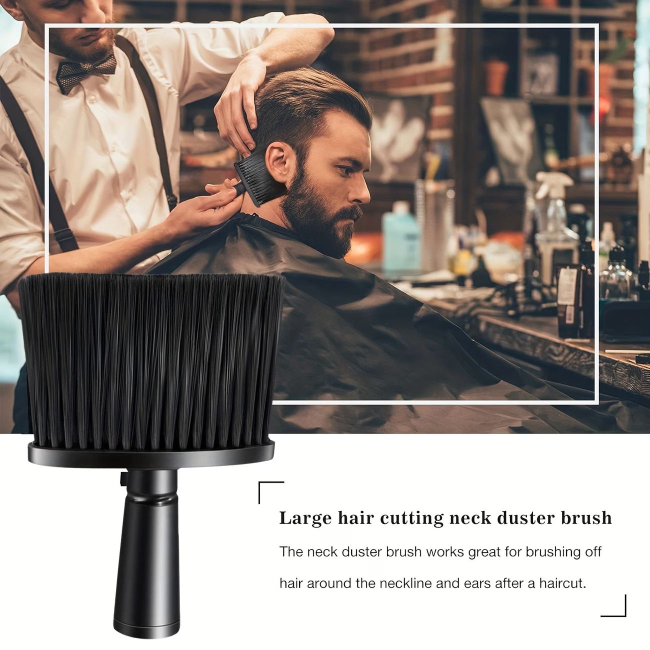 1Pc Barber Brush Neck Duster Brush Hair Cutting Brush Soft Barber Neck Duster Hair Cleaning Dusting Brush Barber Supplies for Brushing off Hair Around Neckline and Ears