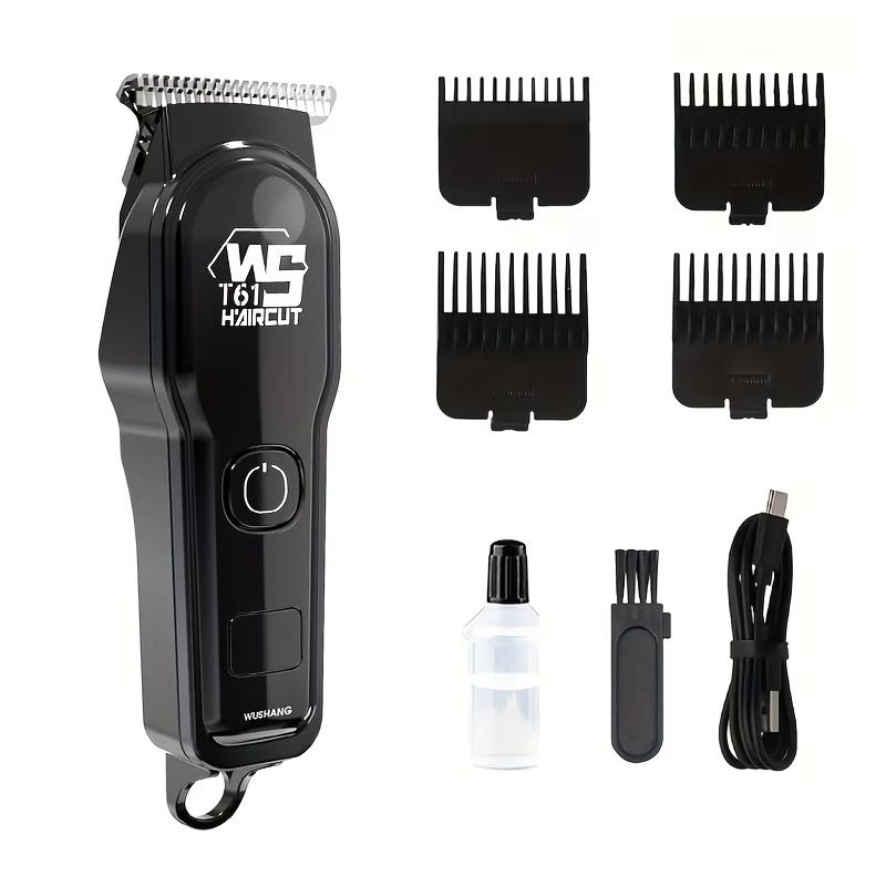 Electric Hair Clipper for Home Use, Electric Hair Trimmer, Carving Clipper, Bald Head Tool, Electric Shaver for Adults, Includes Four Combs, USB Rechargeable, The Perfect Haircut Tool