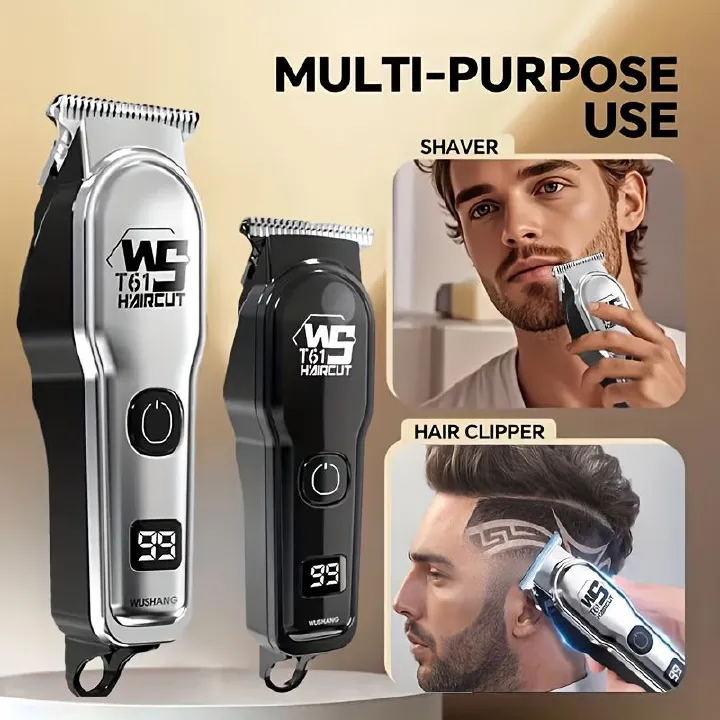 Electric Hair Clipper for Home Use, Electric Hair Trimmer, Carving Clipper, Bald Head Tool, Electric Shaver for Adults, Includes Four Combs, USB Rechargeable, The Perfect Haircut Tool