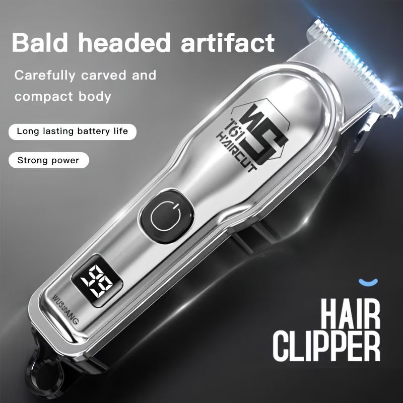 Electric Hair Clipper for Home Use, Electric Hair Trimmer, Carving Clipper, Bald Head Tool, Electric Shaver for Adults, Includes Four Combs, USB Rechargeable, The Perfect Haircut Tool