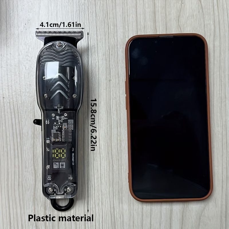 Men's Hair Clipper, Professional Transparent Hair Cutting Kit, Vintage Pompadour Electric Hair Clipper, Electric Grooming Tool, Suitable for Personal or Salon Stylist Use, Gift for Men