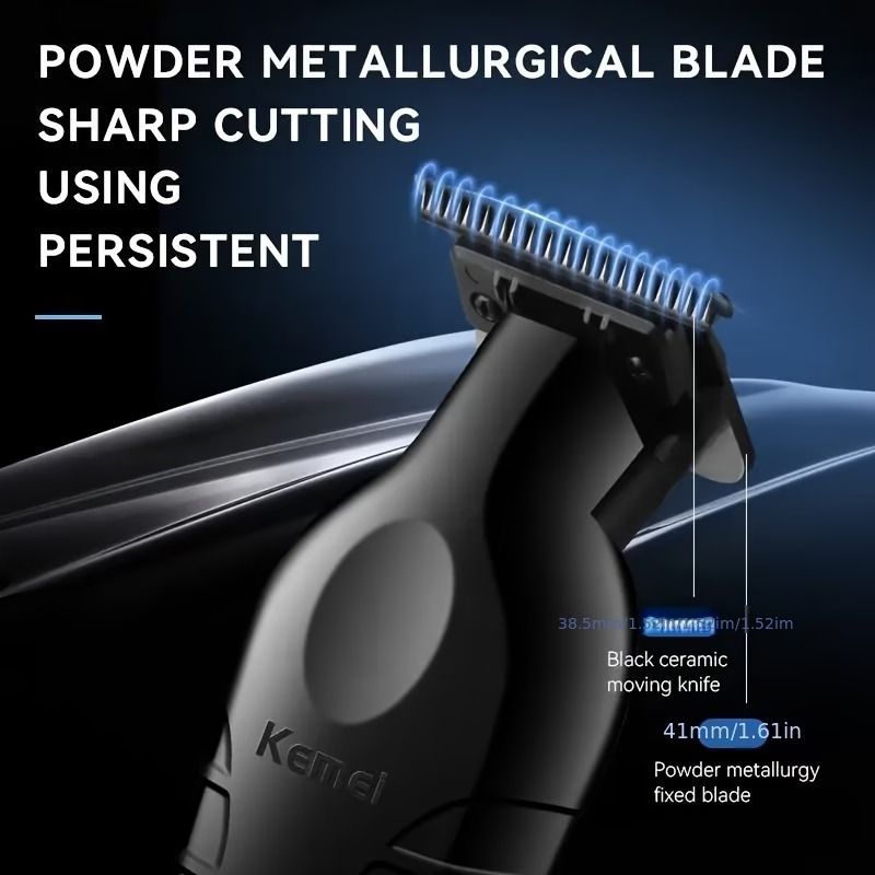 KEMEI Electric Hair Clipper KM-2299 Cross-border Electric Pusher USB Oil Head Carving Scissor Barber Shop Trimmer