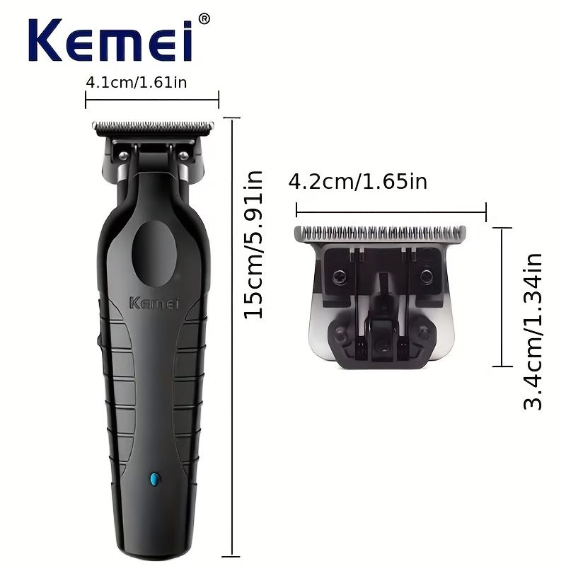 KEMEI Electric Hair Clipper KM-2299 Cross-border Electric Pusher USB Oil Head Carving Scissor Barber Shop Trimmer