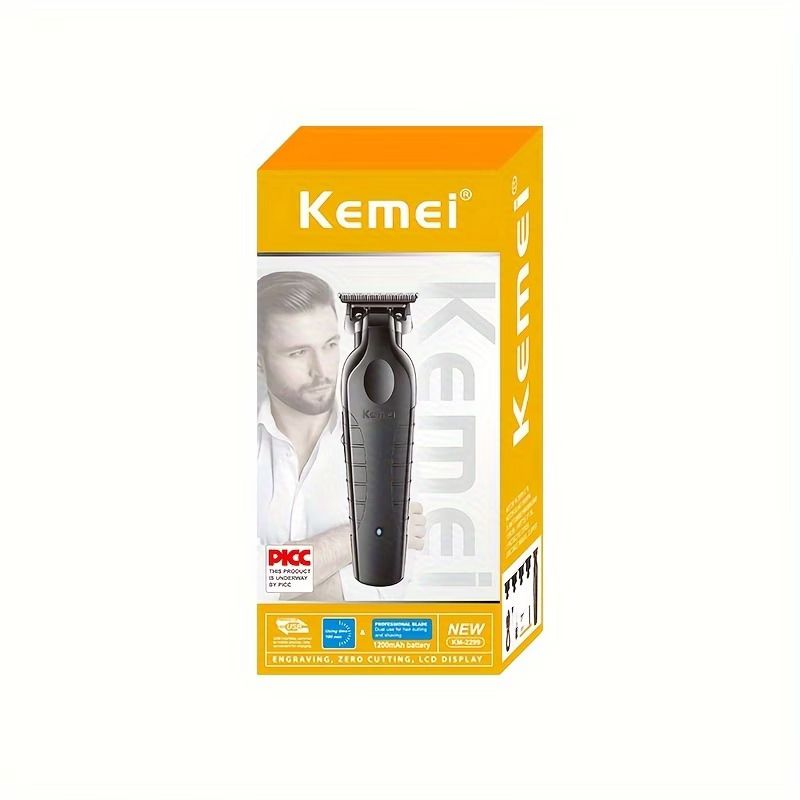 KEMEI Electric Hair Clipper KM-2299 Cross-border Electric Pusher USB Oil Head Carving Scissor Barber Shop Trimmer