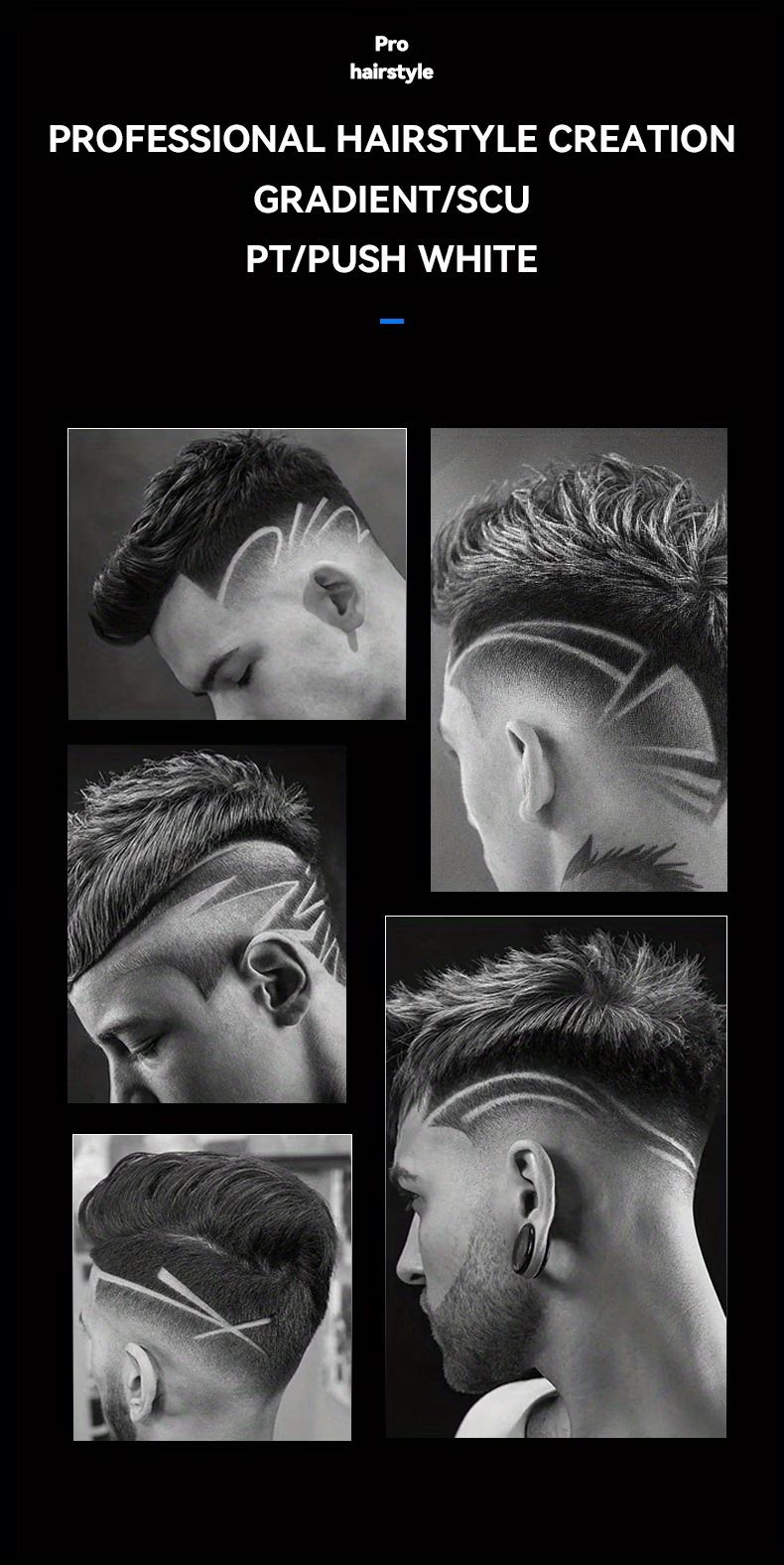 KEMEI Electric Hair Clipper KM-2299 Cross-border Electric Pusher USB Oil Head Carving Scissor Barber Shop Trimmer