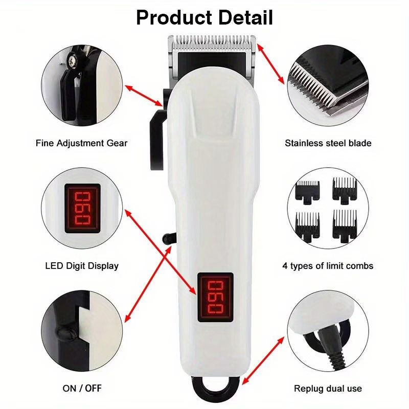 Men's Hair Clipper Professional Barber Kit, Vintage Electric Shaver for Men, Suitable for Personal Salon Stylist Use, Perfect Father's Day Gift