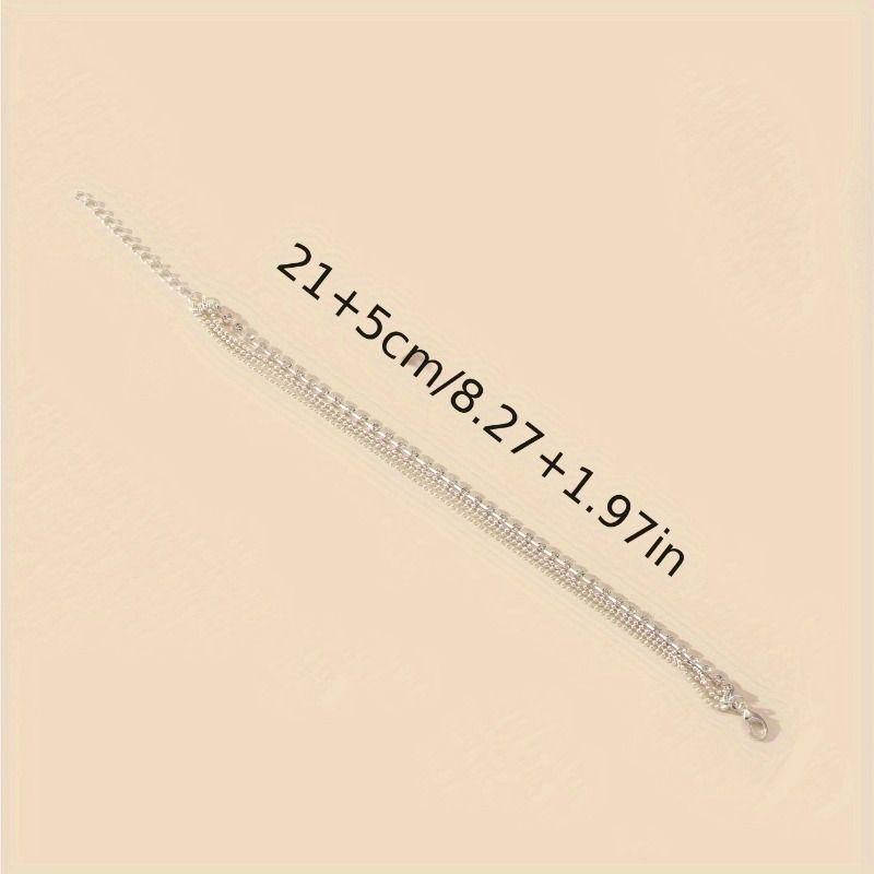 4-Layers Anklets Rhinestone Beach Foot Chain