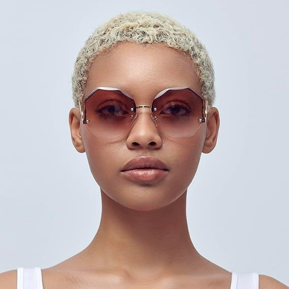 Women's Sunglasses Outdoor Borderless Fashionable Glasses for women, UV resistant metal curved leg sunglasses for sunglasses