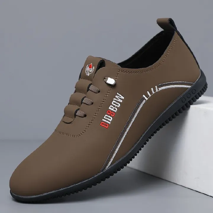 Men's PU Artificial leather shoes business casual shoes boys outdoor light sports shoes fashion students Oxfords walking shoes Daddy single shoes