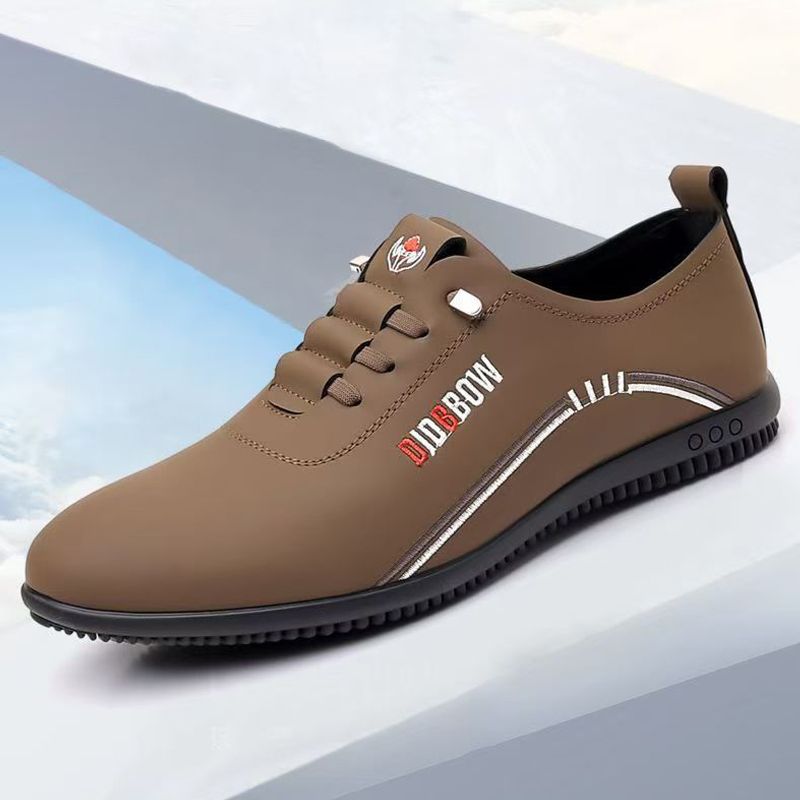 Men's PU Artificial leather shoes business casual shoes boys outdoor light sports shoes fashion students Oxfords walking shoes Daddy single shoes