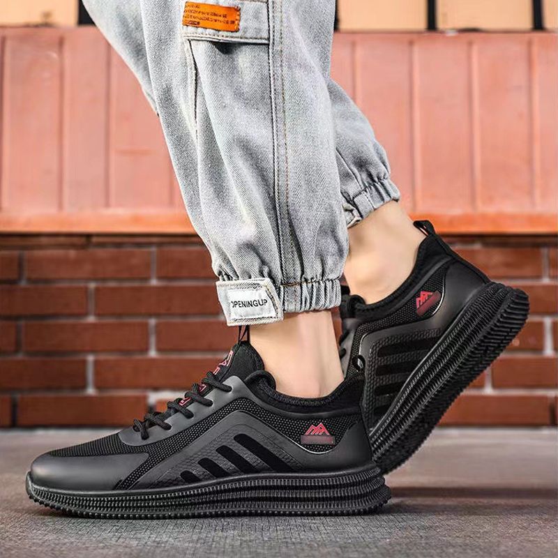 Men's shoes mesh sneakers casual shoes flying wove athletic shoes Daddy's driving shoes Student's running shoes Boy's sports shoes