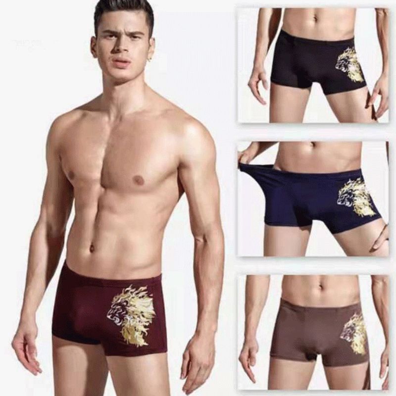 4PC size XL-4XL men's clothing underwear boxers breathable boxer briefs boys' shorts comfortable students middle waist 4Pcs random colors,2XL