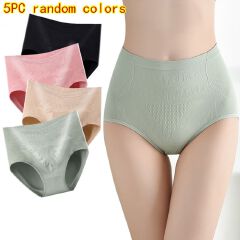Thor 5PC colors random Woman's panties High waist shaping antibacterial panties  ladies tummy tuck buttock lifting seamless underwear girls briefs lingerie