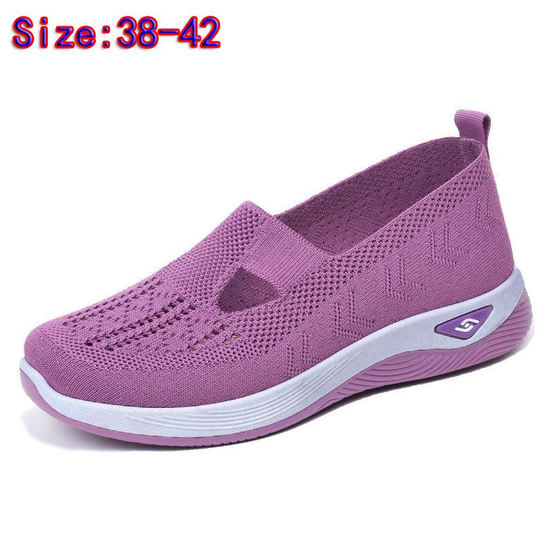 Size 38-42 Women's running shoes single shoes ladies' soft soled casual shoes girls' athletic mesh shoes students Yoga shoes driving shoes Mom gym shoes sneaker