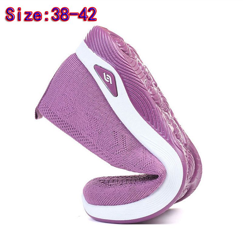 Size 38-42 Women's running shoes single shoes ladies' soft soled casual shoes girls' athletic mesh shoes students Yoga shoes driving shoes Mom gym shoes sneaker