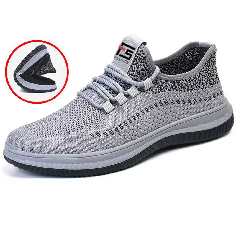 Men's fly weaving shoes Boys sports breathable comfortable sneakers Students casual men's shoes running shoe athletic driving shoes