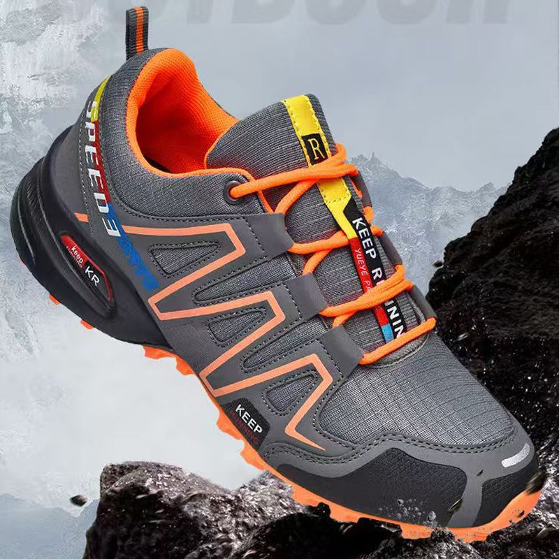 Thor Men's shoes sports shoes Boys Athletic running shoes students fashion sneakers Driving shoes walking shoes gym shoes grey
+  orange