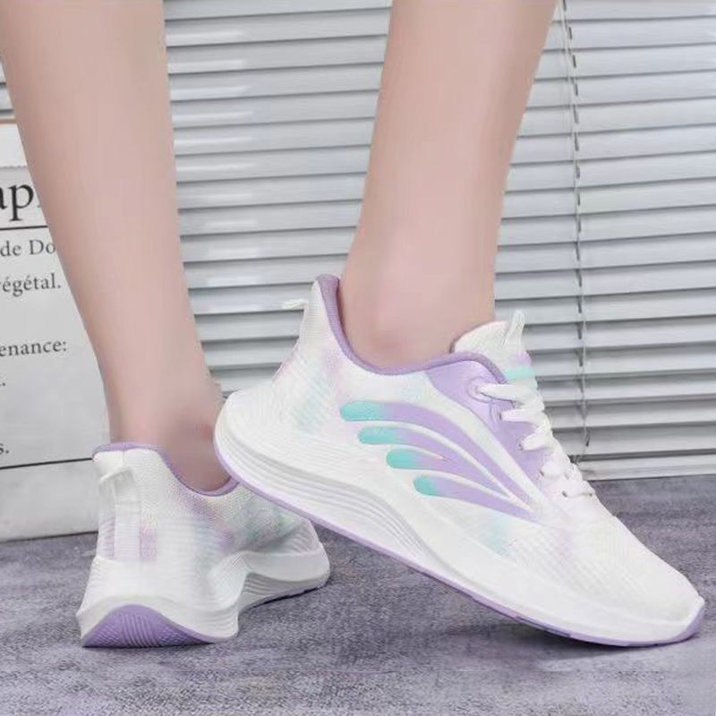 Thor size 37-40 women's lace-up sports sneakers students soft soled shoes ladies athletic casual running shoes girls flats sports white shoes