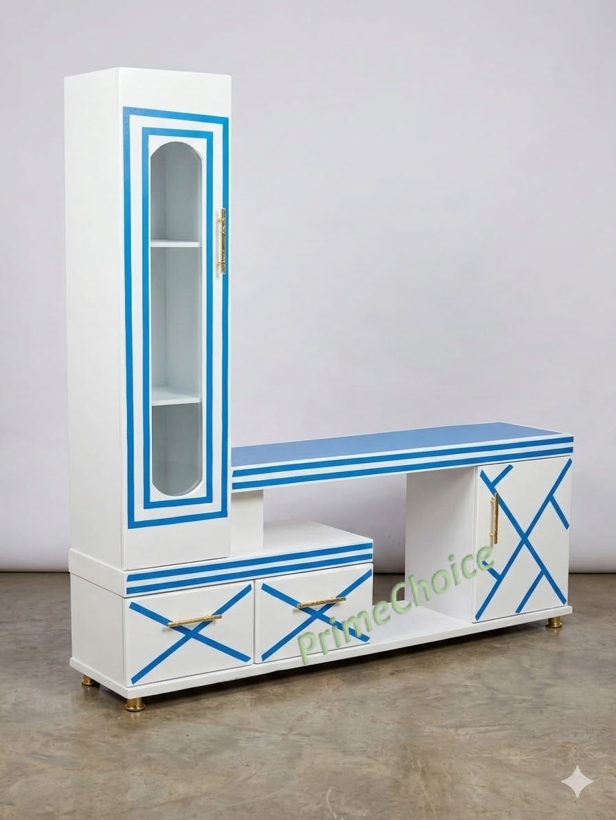 Modern TV Stand 5FT With LED Lights High Quality Wooden TV Stand Stylish Classic and Durable