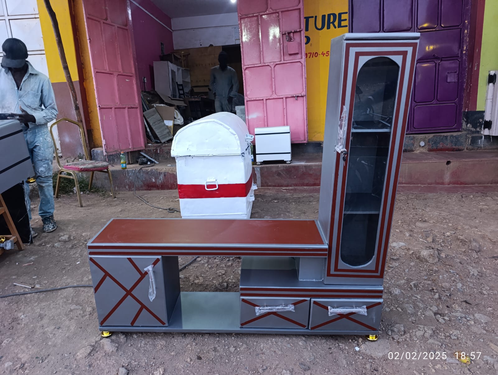 Modern TV Stand 5FT With LED Lights High Quality Wooden TV Stand Stylish Classic and Durable
