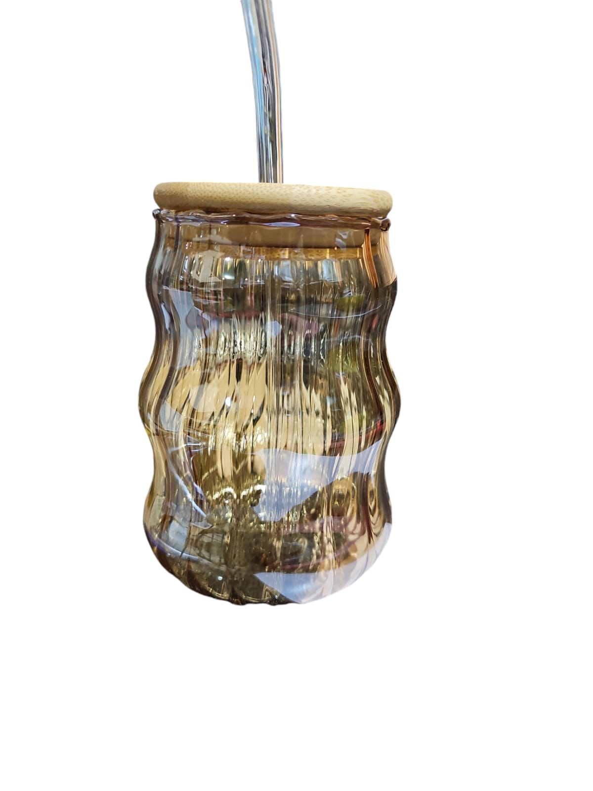 Universal Transparent Portable Durable Drinkware Kitchen Glass Jar with Straw....best for Coffee and Smoothies