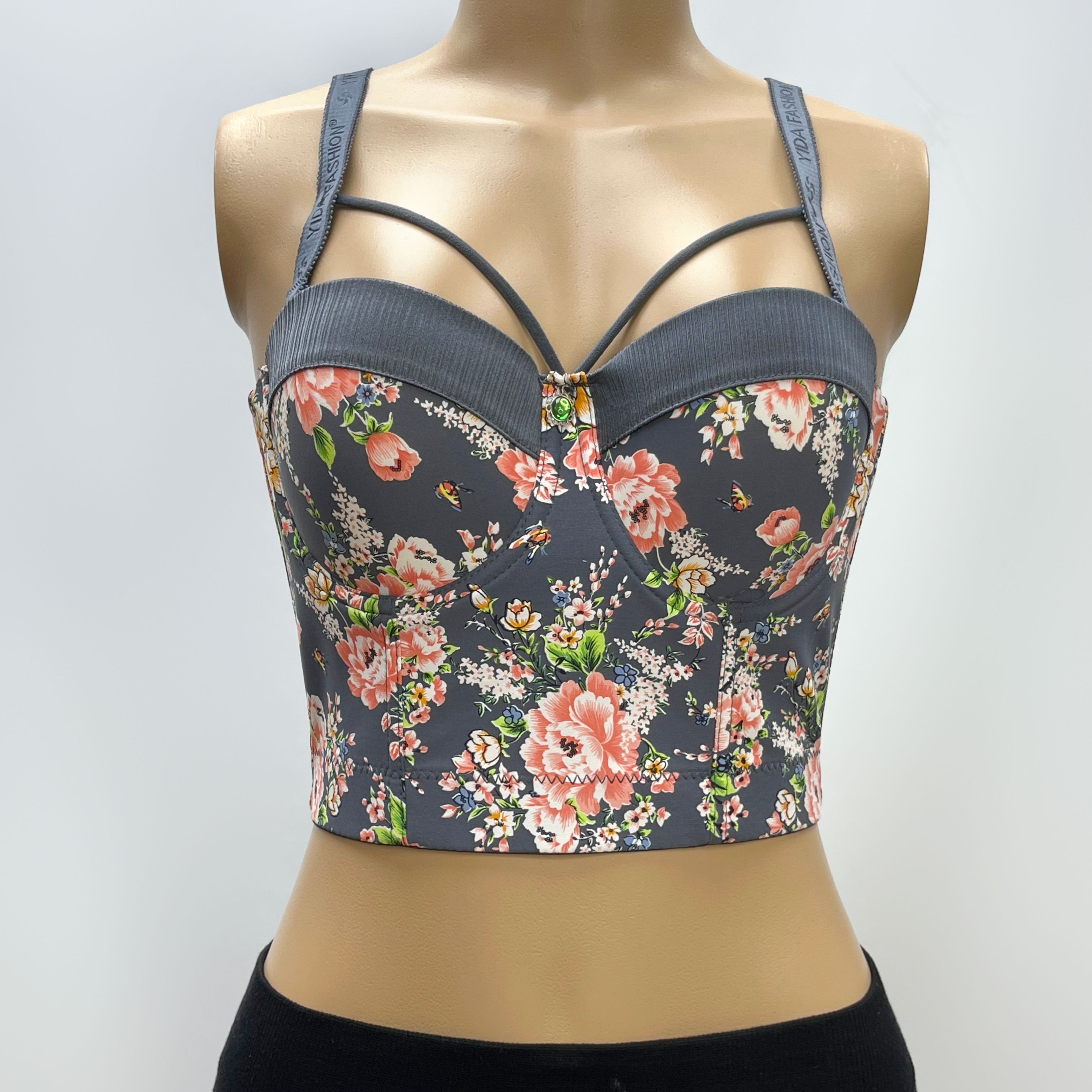 Summer 2024 Girls Sexy Beach Resort Style Fashion Print Sexy Bandeau Vest Bra