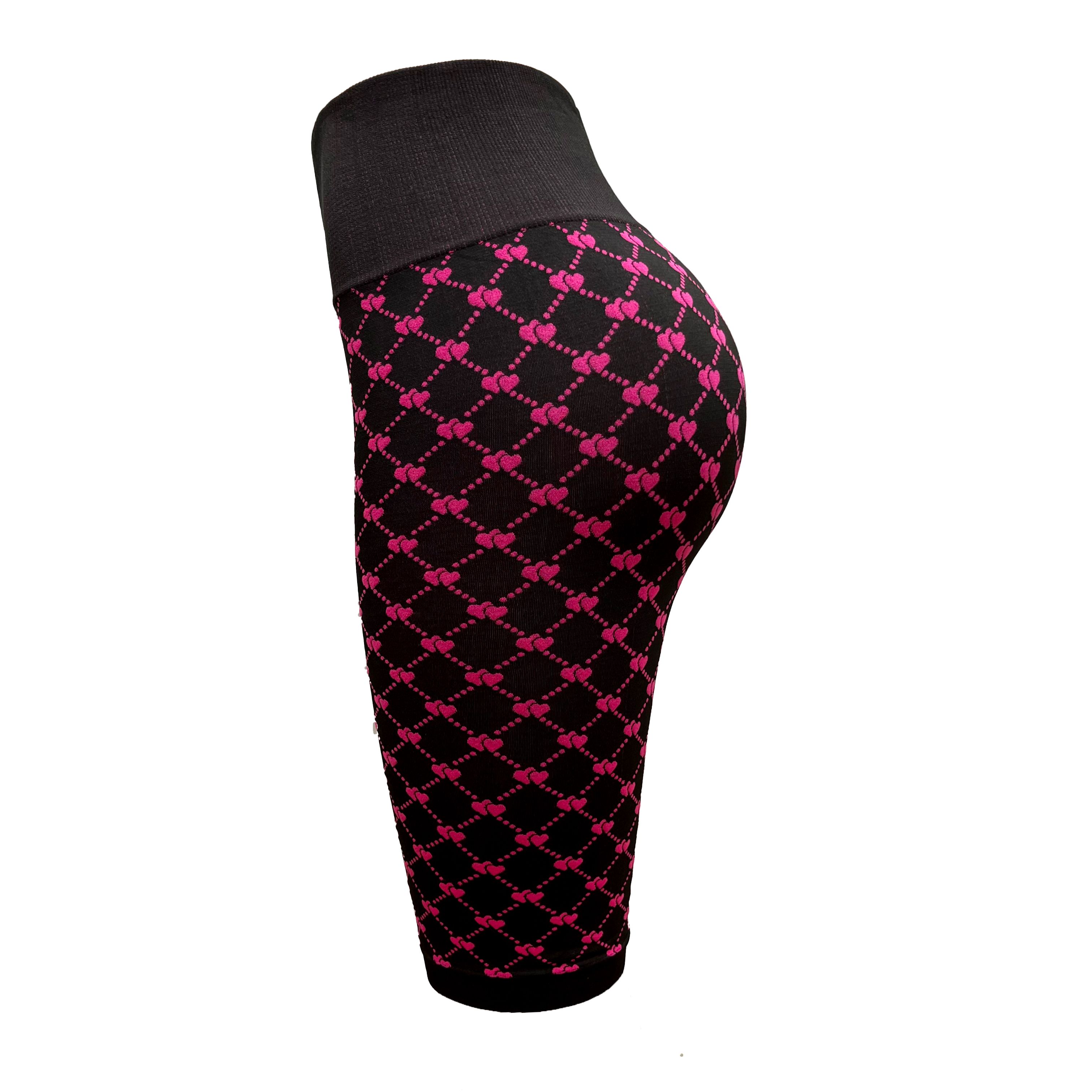 European And American Style High-Waisted Belly And Hip Lifting Love Pattern Fitness Breathable And Quick-Drying Sports Leggings