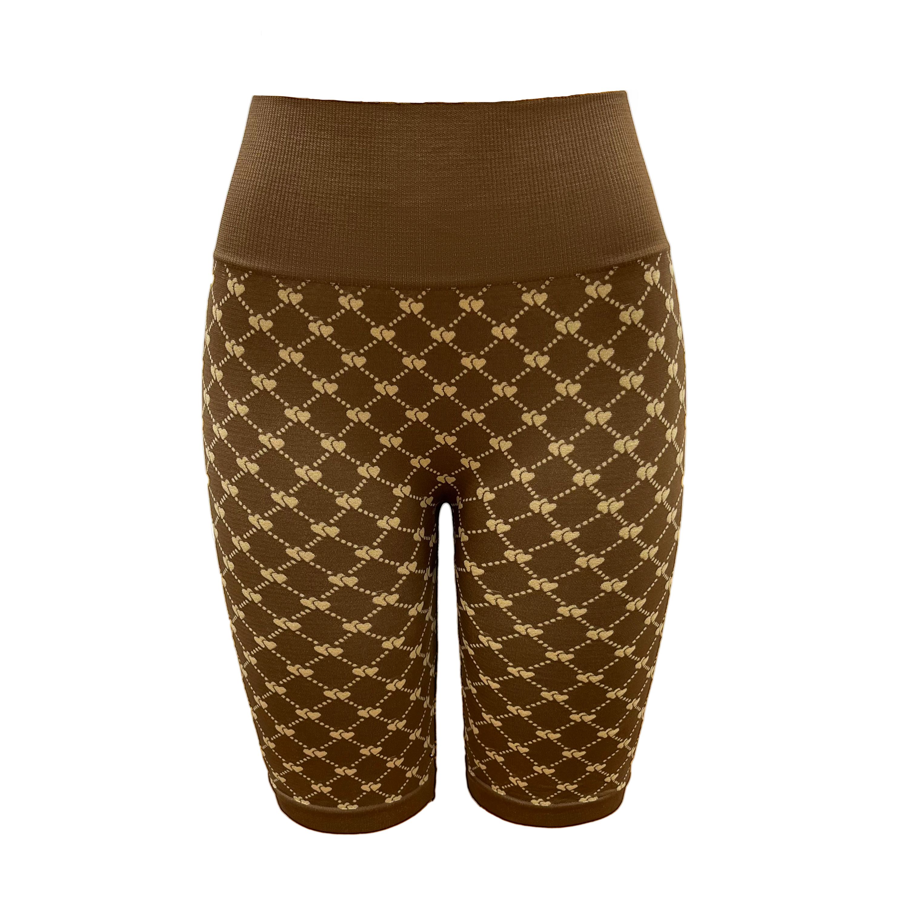 European And American Style High-Waisted Belly And Hip Lifting Love Pattern Fitness Breathable And Quick-Drying Sports Leggings