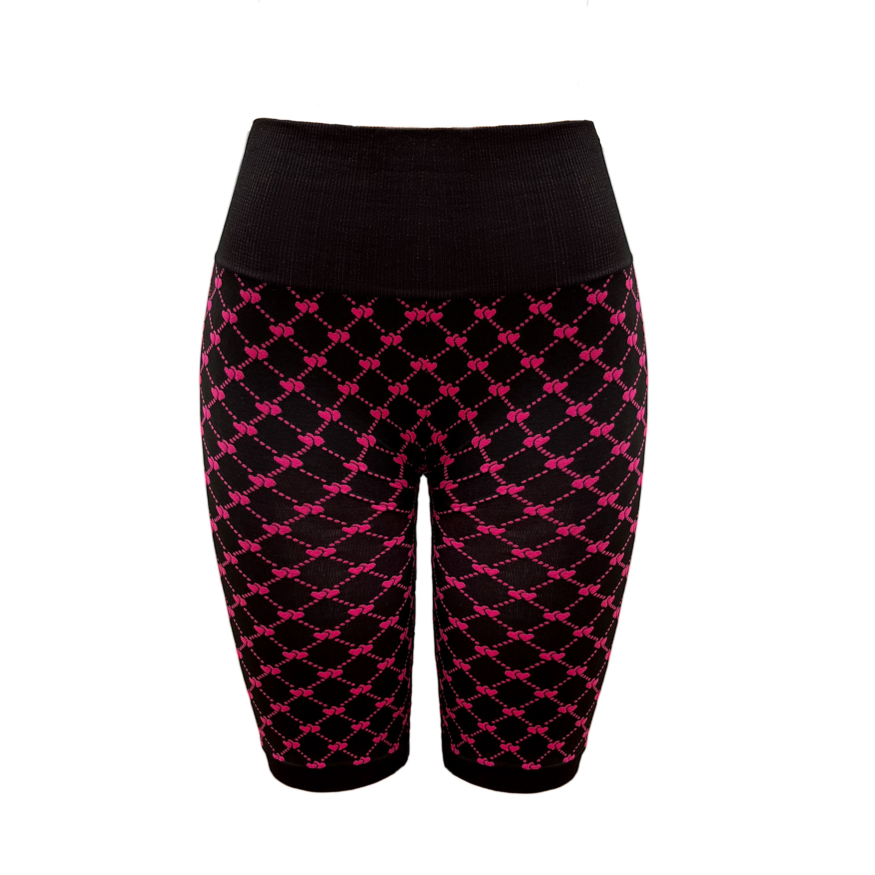 European And American Style High-Waisted Belly And Hip Lifting Love Pattern Fitness Breathable And Quick-Drying Sports Leggings