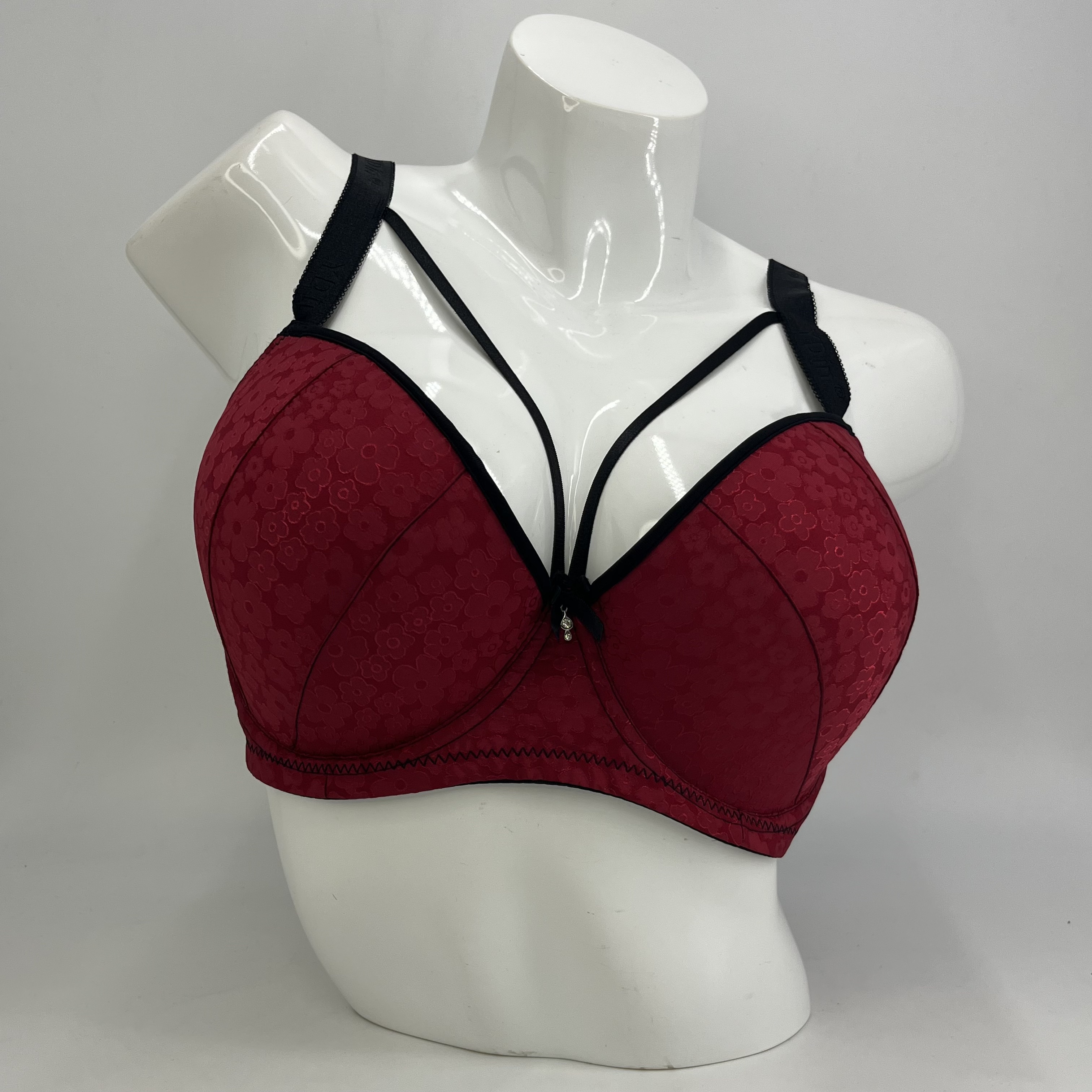 UK Sexy Breast Push-up Bra Adjusted-straps Fashionable Printed With Bone Bra For Woman Big Thin Cup