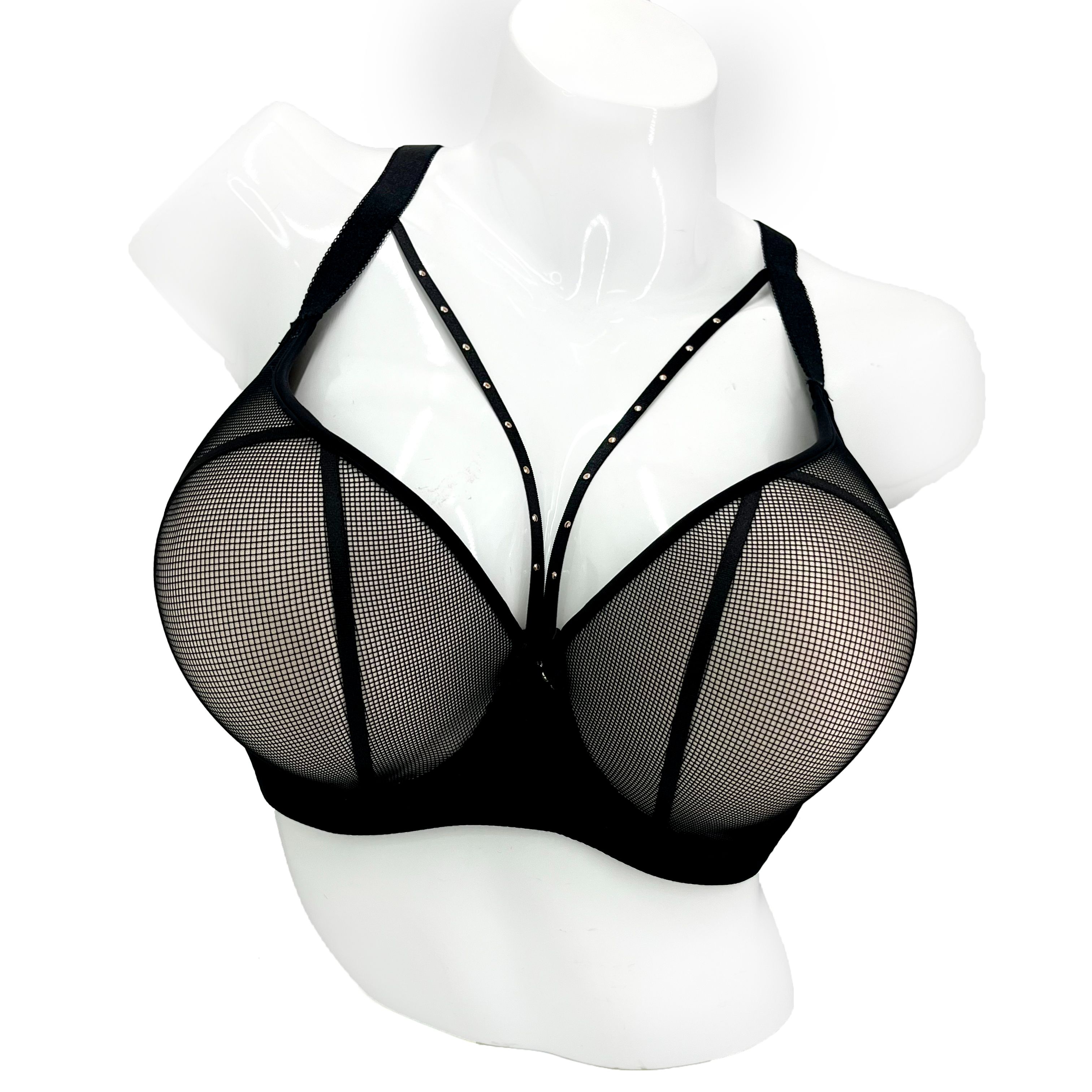 Plus Size Sexy Three Quarters Cup Brassiere New Fashionable Comfortable Mesh Surface Opaque Bra