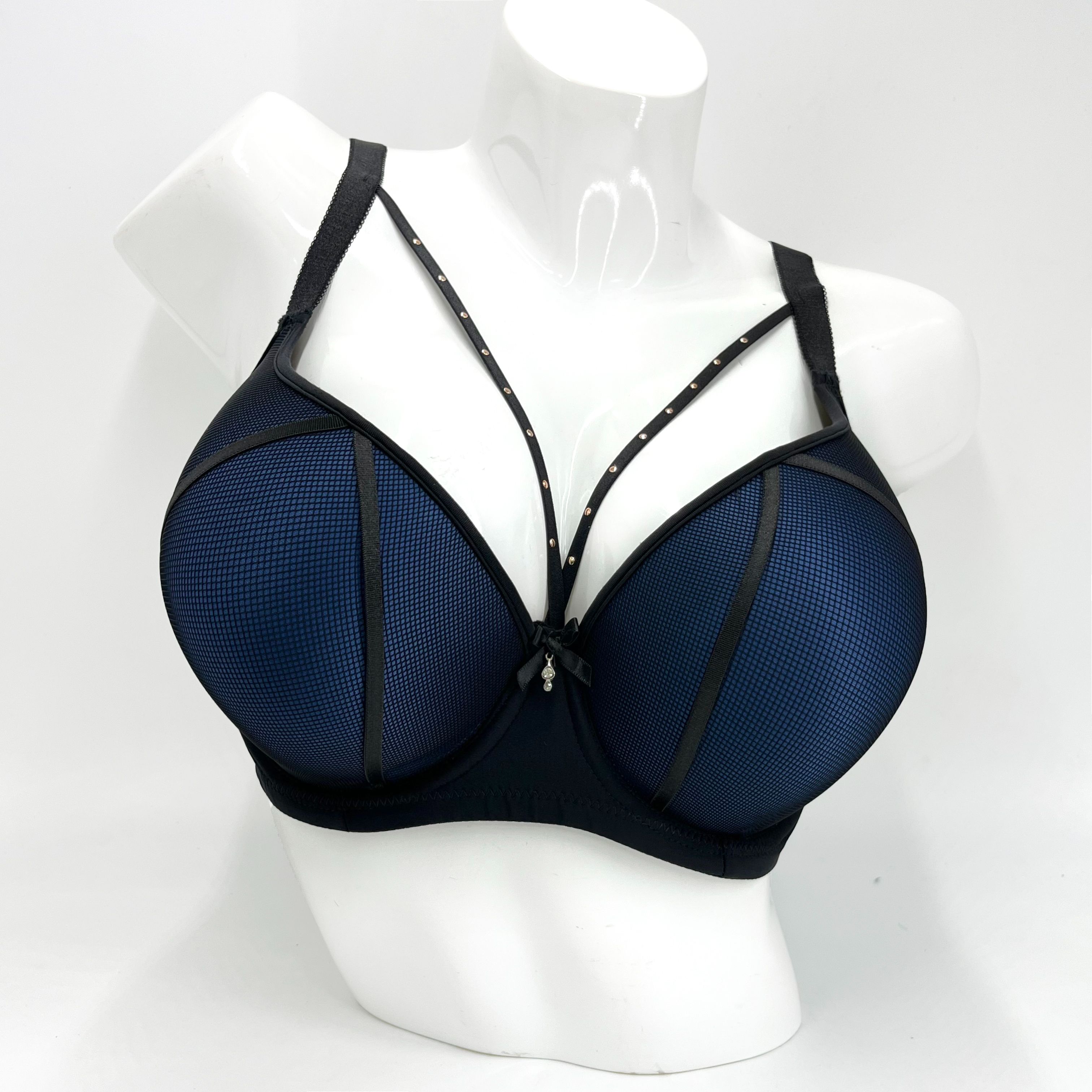 Plus Size Sexy Three Quarters Cup Brassiere New Fashionable Comfortable Mesh Surface Opaque Bra