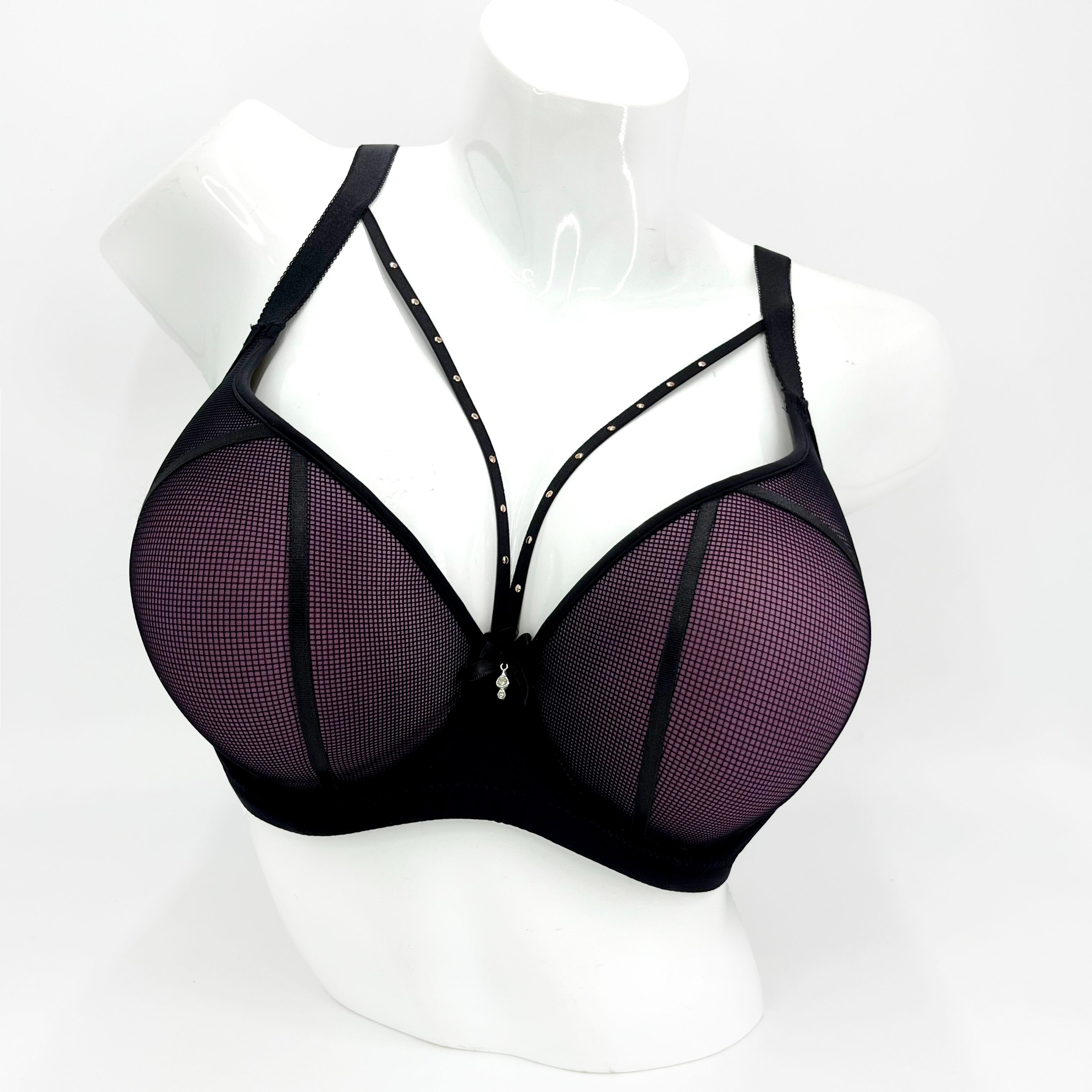 Plus Size Sexy Three Quarters Cup Brassiere New Fashionable Comfortable Mesh Surface Opaque Bra