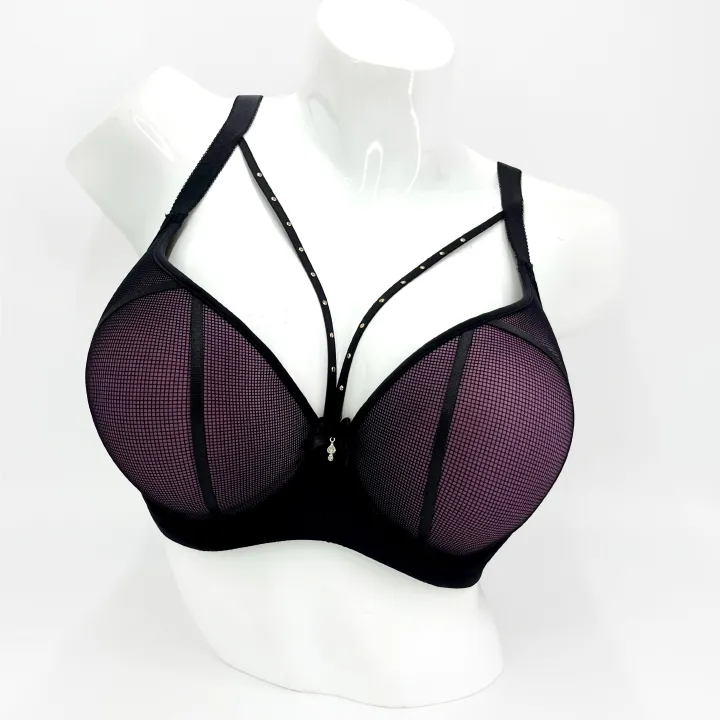 Plus Size Sexy Three Quarters Cup Brassiere New Fashionable Comfortable Mesh Surface Opaque Bra