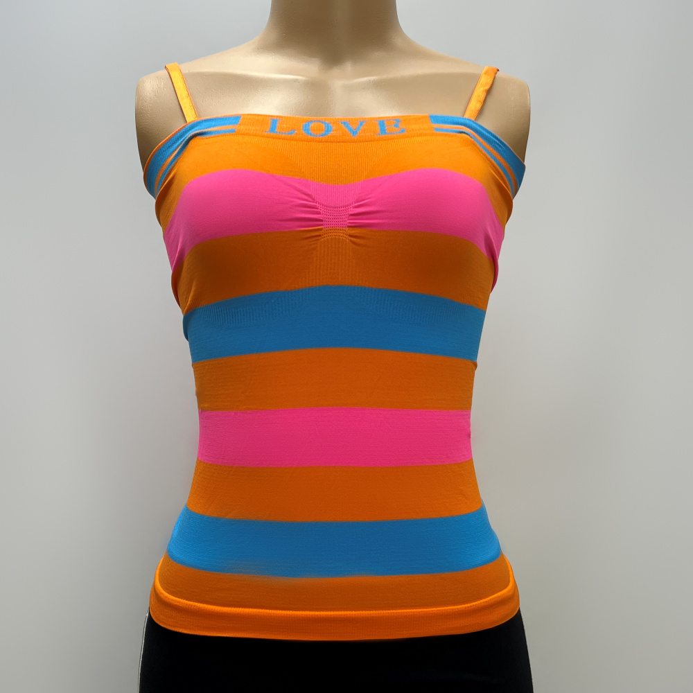 Slash Neck Vest Sexy Spicy Girl Candy Colored Bottom Camisole Without Chest Cushion Beautiful Back Tank Top