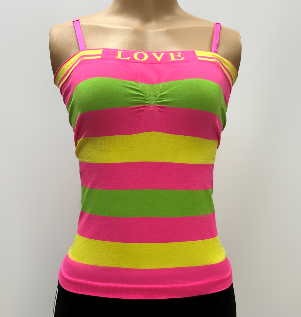 Slash Neck Vest Sexy Spicy Girl Candy Colored Bottom Camisole Without Chest Cushion Beautiful Back Tank Top