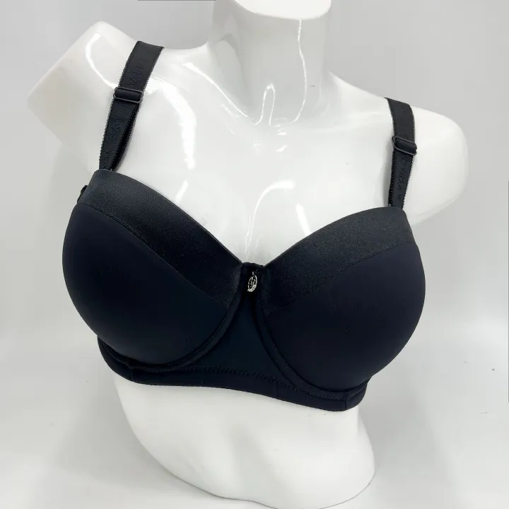 Fashionable and Minimalist big Cup Size Satin Solid Color Bra  Soft Breathable Brassiere push up bra for lady