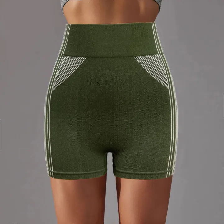 Compression Shorts seamless High Waist Hip Lift Elastic Tight Fitness Sports Yoga Shorts Beautiful Buttocks and Slimming Effect