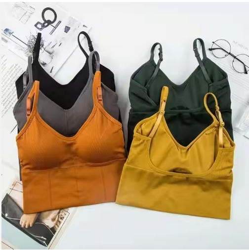 Hot popular Streetwear Sleeveless Bralettes Push Up Padded Girls Hot Sexy Custom Blank Sports Bras Push Up Nude Bra
