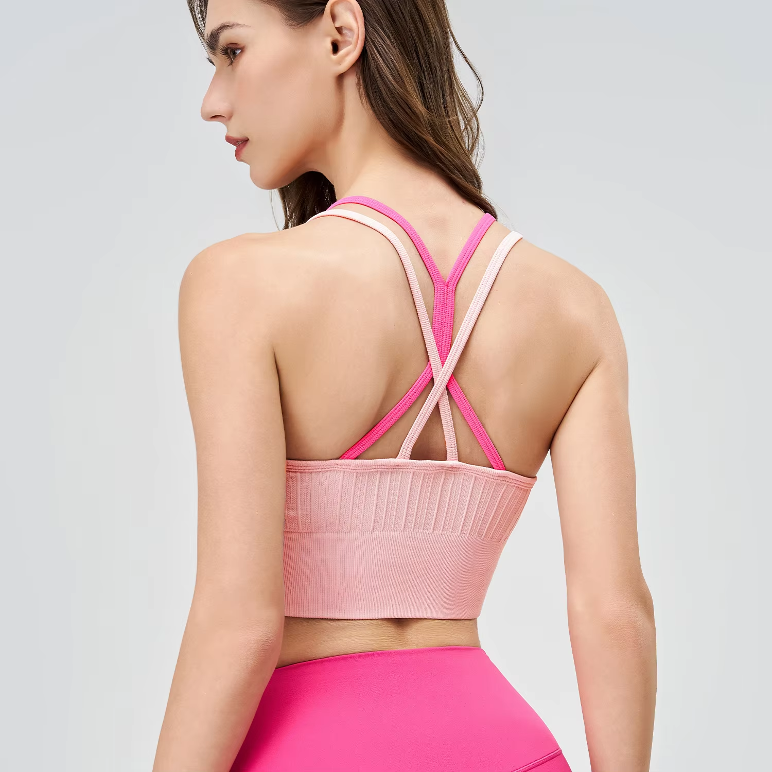 2024 New Design Sexy Sports Bra For Girls Ssummer Quick Dry Breathable Yoga And Running Fitness Vest