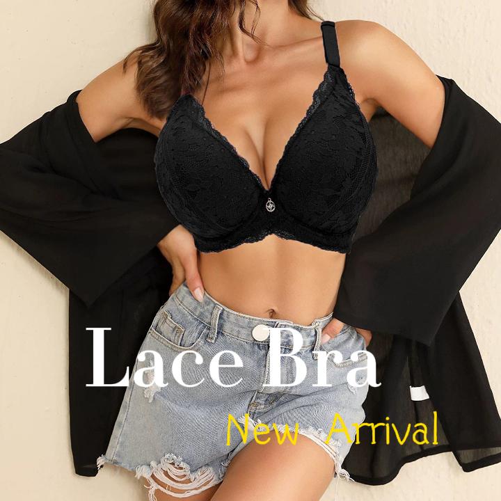 Fashion Style Water-Soluble Lace Floral Breathable Quick-Drying Large Cup Sexy Royal Sister Style Bra
