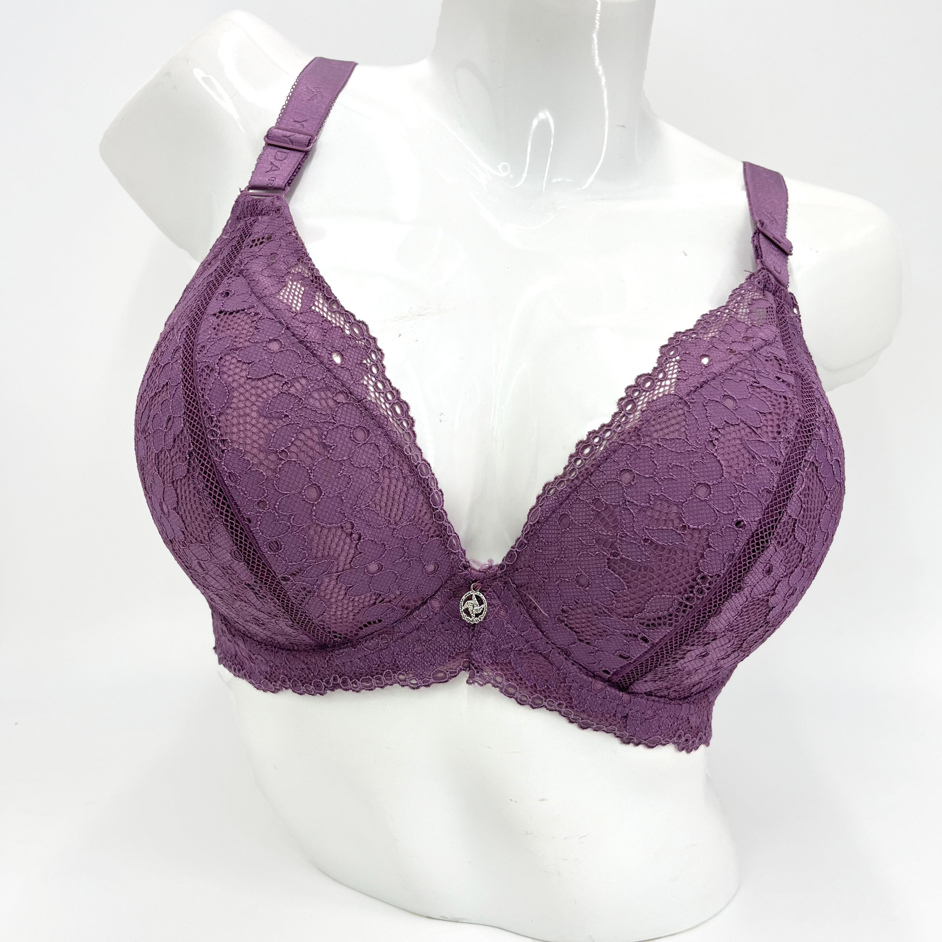 Fashion Style Water-Soluble Lace Floral Breathable Quick-Drying Large Cup Sexy Royal Sister Style Bra