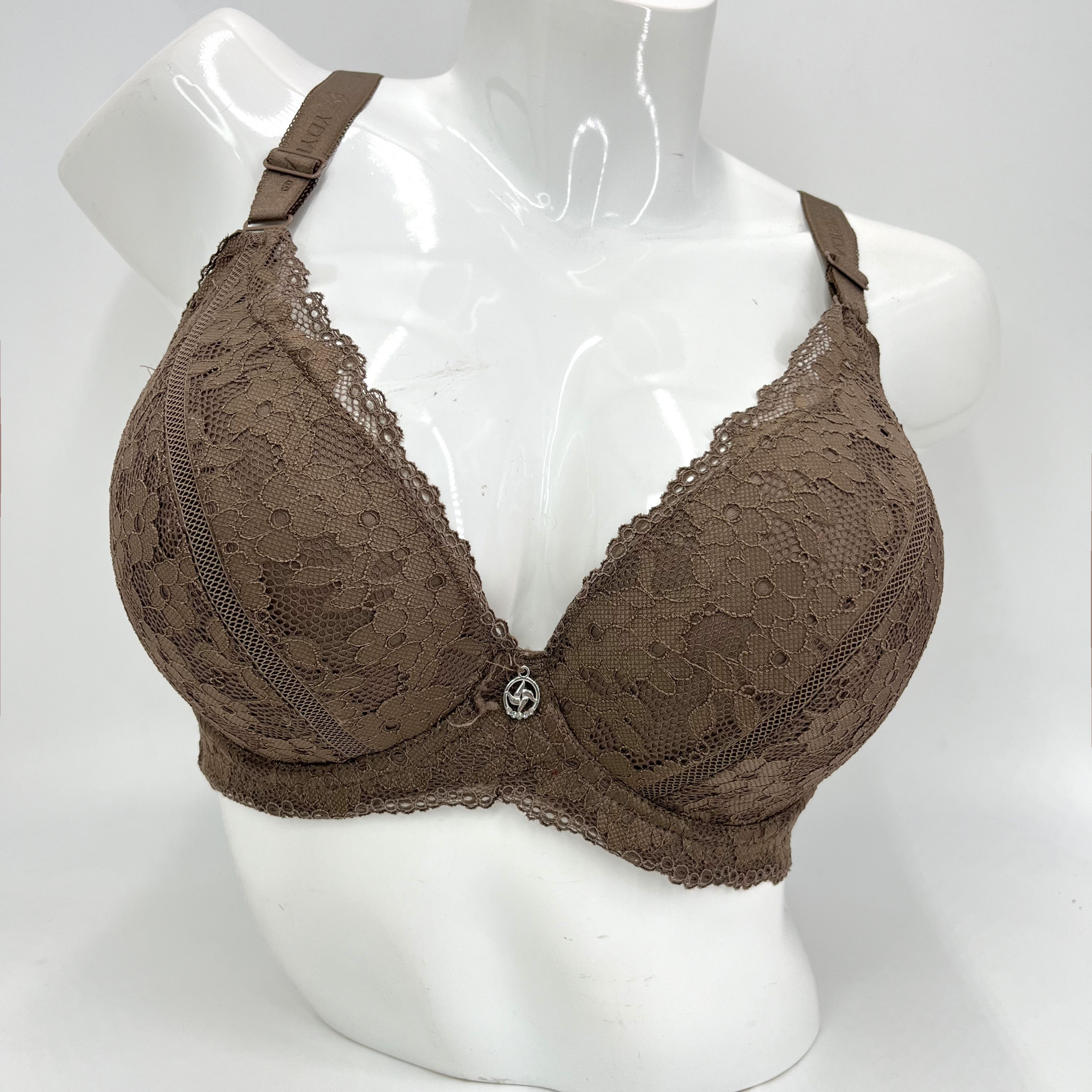 Fashion Style Water-Soluble Lace Floral Breathable Quick-Drying Large Cup Sexy Royal Sister Style Bra