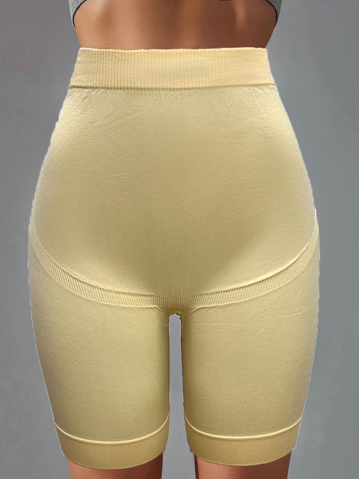 The Best Saleing High Elasticity Sale Solid Colours Ribbed Yoga Shorts Seamless Running Pants
