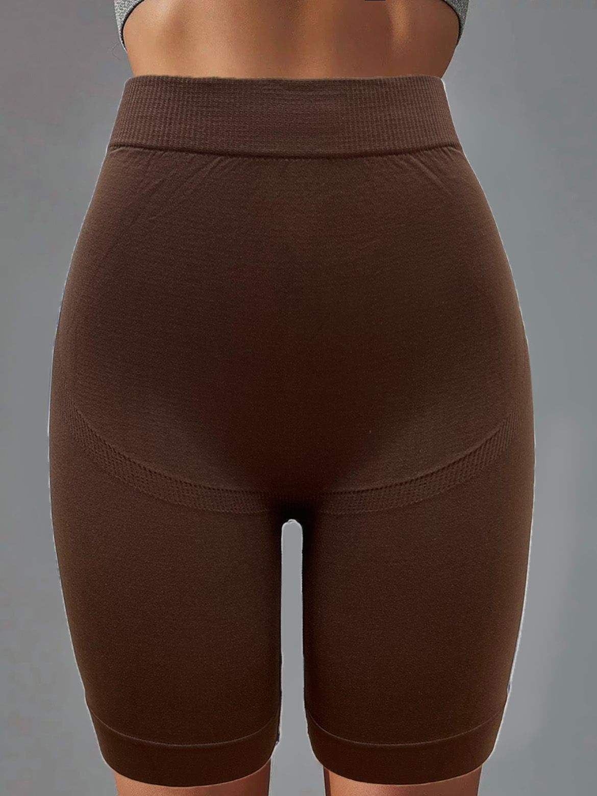 The Best Saleing High Elasticity Sale Solid Colours Ribbed Yoga Shorts Seamless Running Pants