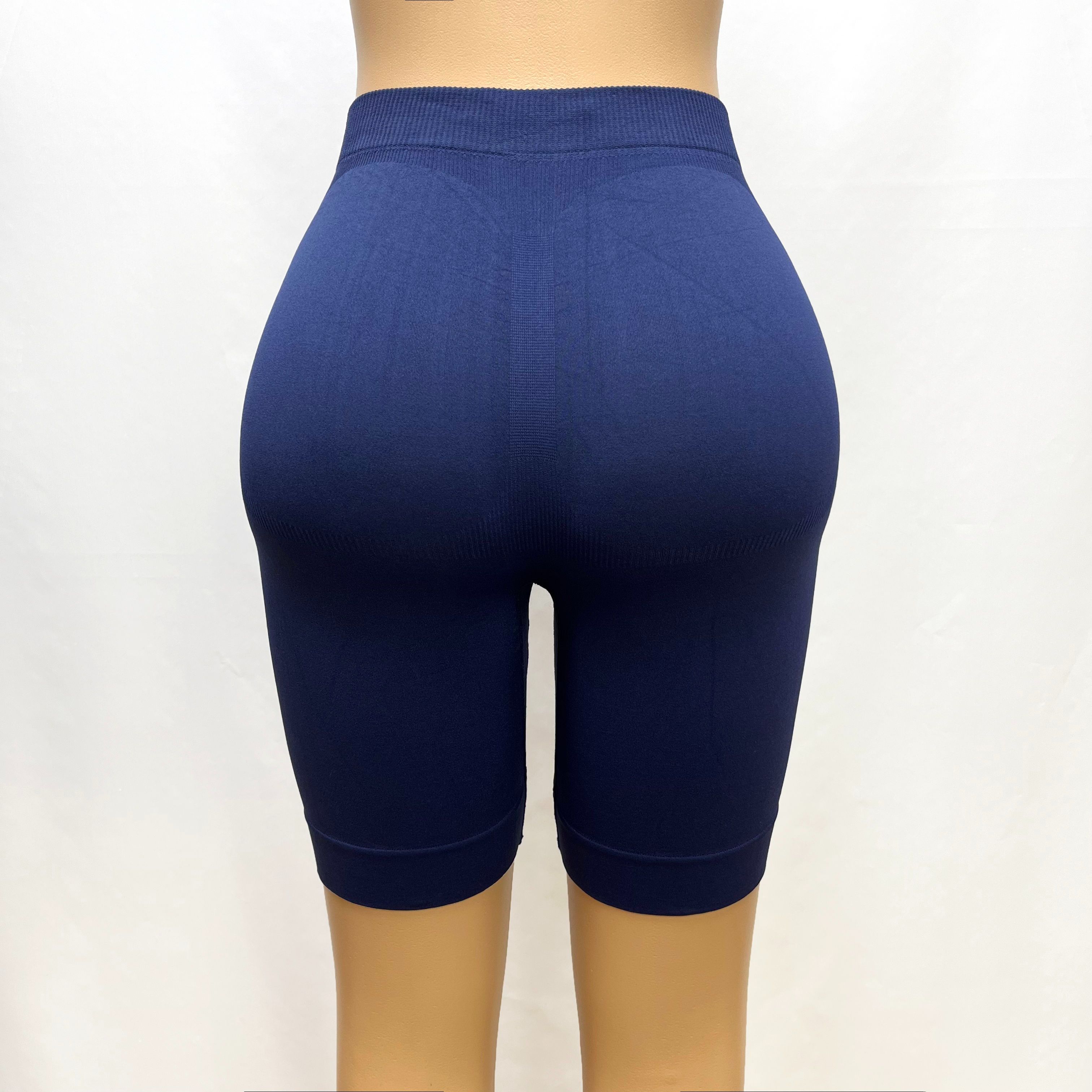 The Best Saleing High Elasticity Sale Solid Colours Ribbed Yoga Shorts Seamless Running Pants