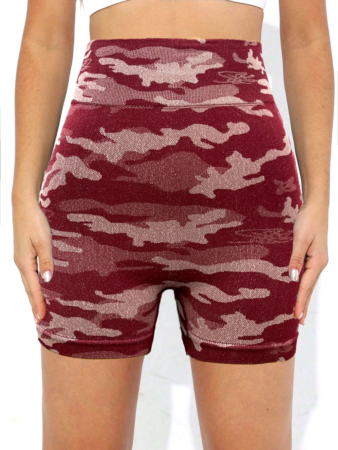 Camouflage Pattern Yoga Pants Breathable and Comfortable Fitness Leggings Workout Shorts